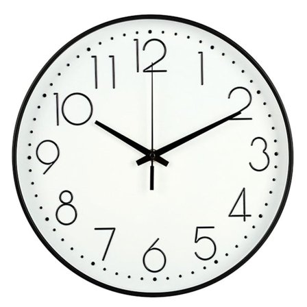 8-tommers lydløs veggklokke: Moderne, rund, ultimate komfort