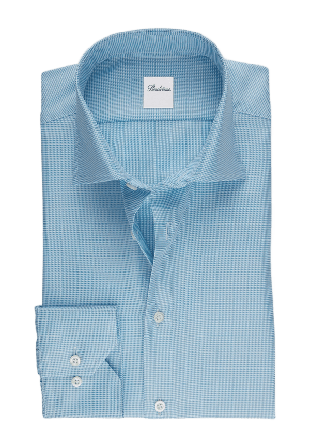 Stenströms Hundtandsmönstrad Twillskjorta Skjortor Herr Blå 44