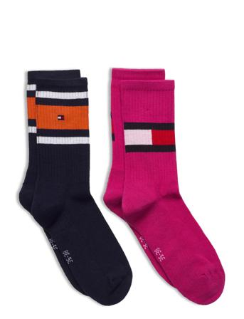 Th Kids Flag 2P Socks & Tights Socks Multi/mønstret Tommy Hilfiger