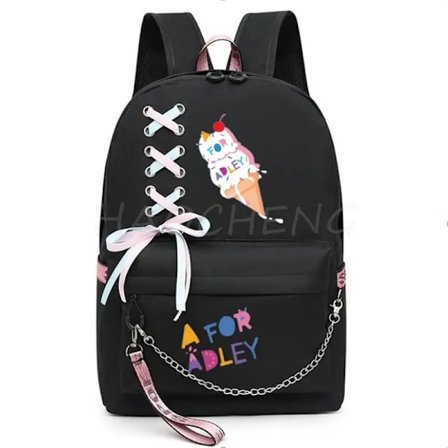 Ny A for Adley Ryggsekk USB-lading Casual Reise Ryggsekk Tenåringer Videregående Skole Laptop Skolesekker Bursdagsgave til Jenter Gutter~06627