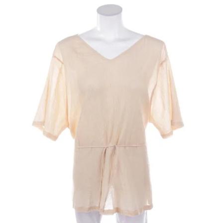 American Vintage Pre-owned Bomull toppar beige, Dam, Dam, Storlek: S