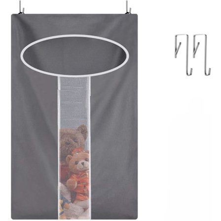 Over the Door hængende beskidt tøjvaskeskurv - Pladsbesparende vægmonteret opbevaringsskurv med rustfrie stålkroge - til soveværelse badeværelse 