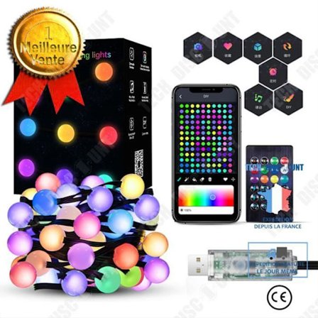 Ljusgirlang - TD - JY-006 - 10 meter - 66 ljus - APP-kontroll