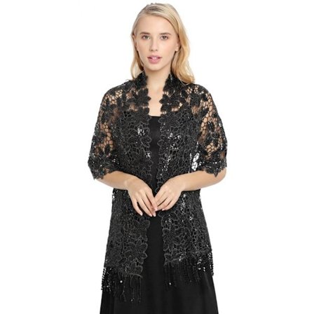 Aftenkjoler Sjal Lady Cape Wraps SORT SORT