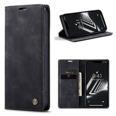 CASEME Retro lompakkokotelo iPhone 15 - musta Black