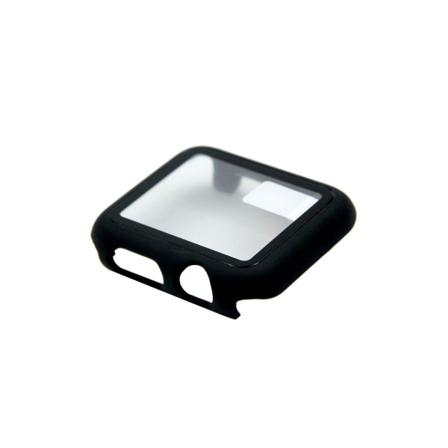 Heltäckande Skal Apple Watch 1/2/3 42mm - Härdat Glas Svart Transparent