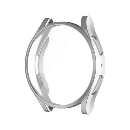 Samsung Galaxy Watch 4 5 6 40 mm 44 mm Kotelo, Pehmeä TPU-Puskuri, Näytönsuoja, Täydellinen Tarvike, Hopea Galaxy Watch6 44mm