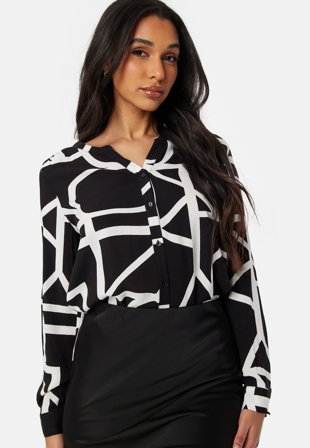 ONLY Gusta Life L/S Shirt Black AOP:Maritime g Klær