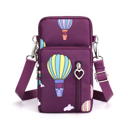 Lilla Farge Telefonlomme, 17*9*5cm Vanntett Telefonlommebok, Skulderveske med Avtakbar Skulderstropp