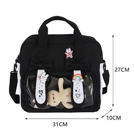 Kawaii Skulderveske Koreansk Japansk Studenter Tegneserie Søt Jente Skolesekk for Kvinner Studenter Shopping Reise~01546