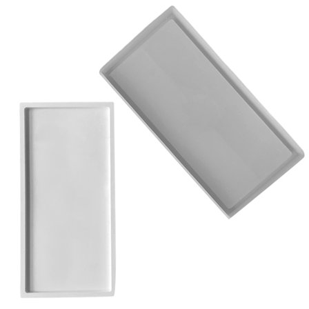 Silikonformar för brickor i silikon, epoxihartsformar, rektangulära fruktfatformar