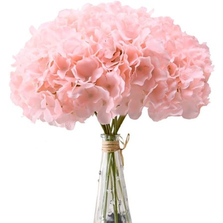 10 kpl vaaleanpunainen valkoinen norsunluu hortensia silkki pää laukku täysi hortensia Ar