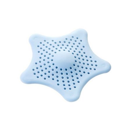 Silikondräneringsfilter, duschhårfilter, sjöstjärna badkar och duschdräneringsfilter (blå, 3-pack)