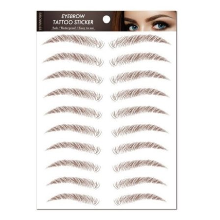 10 ark 6D øjenbryn tatovering klistermærke, hårlignende ægte øjenbryn Langvarig vandtæt Naturlig løsøjenbryn Makeup 3