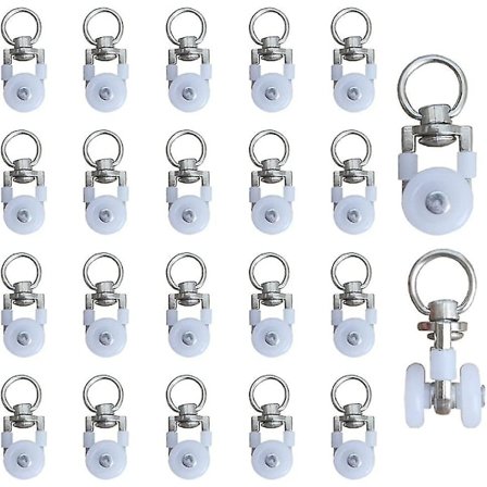 20 Stk. Metal Trissehjul, Gardintrisser, Glidende Gardinkroge, Gardinskinnetrisser [DB]