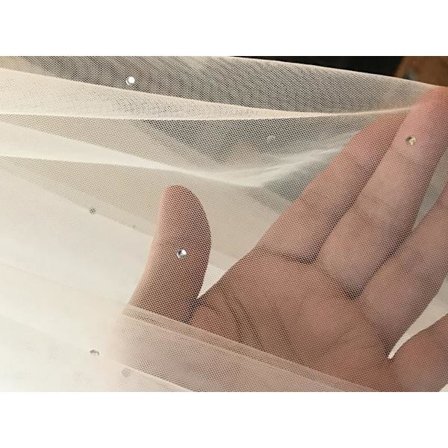 Kristalli Häähuivi, Pyöreä Laskoshuivi, Yksikerroksinen Häähuivi Hajallaan olevilla Strassikristalleilla