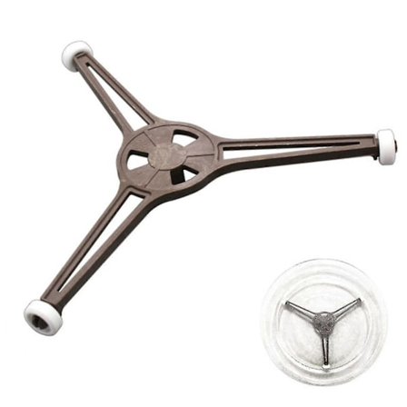 Triangelformad bricka, mikrovågsugnsbrickhållare, roterande ring för mikrovågsugn, för 24,5 cm mikrovågsugnsdelar platt glasplatta