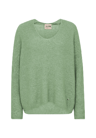Mos Mosh Thora V-Neck Knit Tröjor Dam Grön XS
