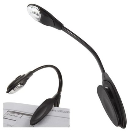 Read easily with our book light - Reading lamp with LED and clip Black black