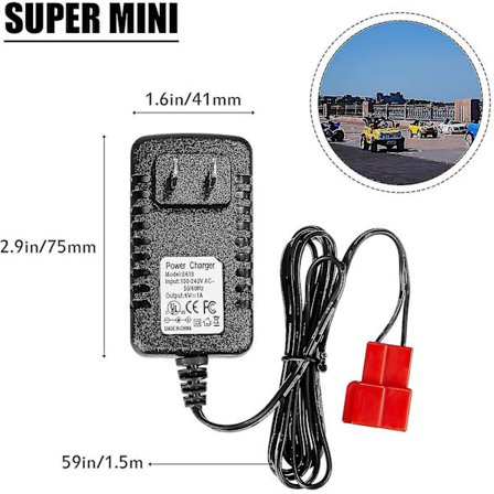 6V lader til børns køretøjer, 6 volt batterilader til køretøjer med opladningsindikatorlys til elektrisk babyvogn, køretøjsbatteri, strømforsyninger