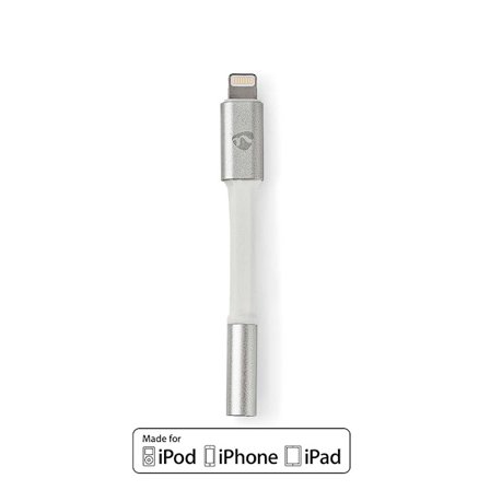 Lightning Adapter | Apple Lightning 8-pin | 3.5 mm Hunstik | Guldplateret | 0.15 m | Runde | Aluminium