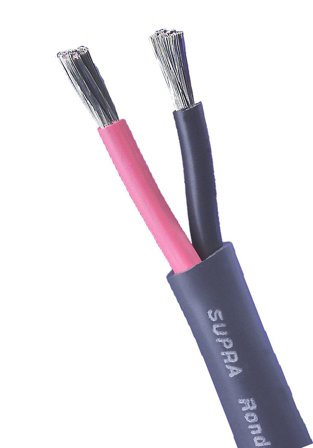 SUPRA 1000000206 Højttaler spundet i kort stigning Grå, 100 m, Forbindelsesudstyr & kabler