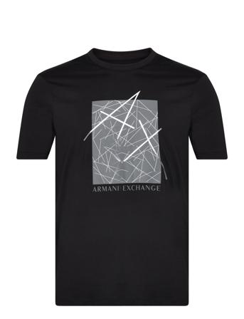 T-Shirt T-shirts Short-sleeved Svart Armani Exchange*Betinget Tilbud