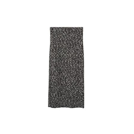 Mango Melerad stickad kjol svart, Dam Midikjolar, Dam, Storlek: XS