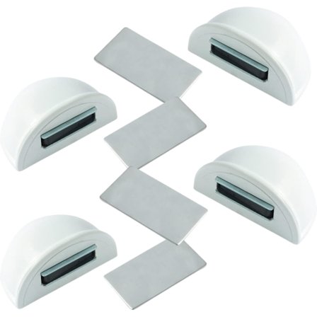 Pieces Magnetisk Dørstopper - Gulvdørstopper - Dørstopper for Alle Harde Gulv - Selvklebende Dørstopper for å Beskytte Dører og Vegger