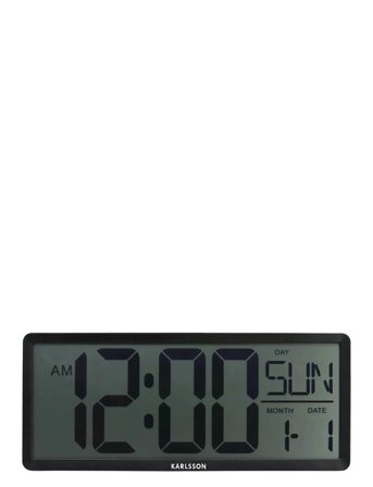 KARLSSON Wall/Table Clock Retro Lcd Black - Black - W14.8CM