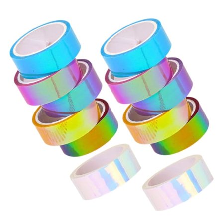 18 st Regnbågsgradient Washi Tejp Set Vattentäta Självhäftande Pappersdekaler för Journal DIY Hantverk Konst Heminredning