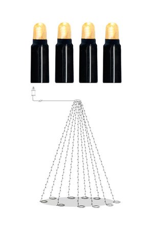 Star Trading - Ljuskedja Glänsande varmvit 2,8m - Svart - Ljusslingor - Från Homeroom