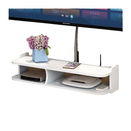 WIFI-reitittimen TV-boksin hylly seinäasennus 2-kerroksinen laatikon kiinnike