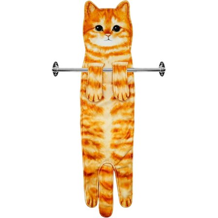 Kattehåndklær for bad kjøkken - søtt kattehengende håndkle