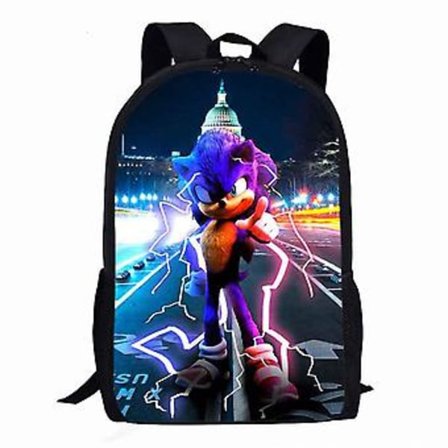 Børne Sonic 3D Print Rygsæk Nyhed Cool Tegneserie Grundskole Elev Skoletaske Rygsække Dagrygsække Til Drenge Piger (F)