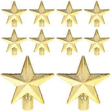 10 stk. Mini Julestjerne Trætop Jul Træ Dekorationer Julefest Favoriserer