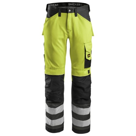 Snickers Workwear 3333 Arbetsbyxa varsel, gul/svart C58, Kläder