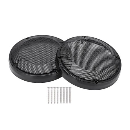 Motorcykelhøjttaler Mesh Cover Grill Sidetaske Låg Lydtilbehør Udskiftning til Touring Glide 1983-2020 Blank Sort