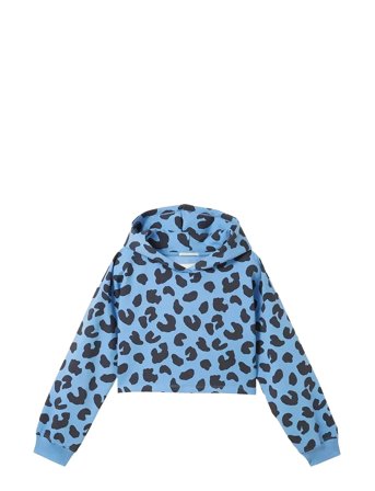 Cropped All Over Printed Hoody Blue Tom Tailor