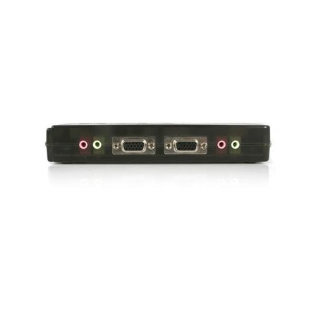StarTech 4 Port Black USB KVM Switch Kit with Cables and Audio - desktop KVM Switch - VGA KVM Switch - USB KVM Switch 4 Port (SV411KUSB) - KVM /