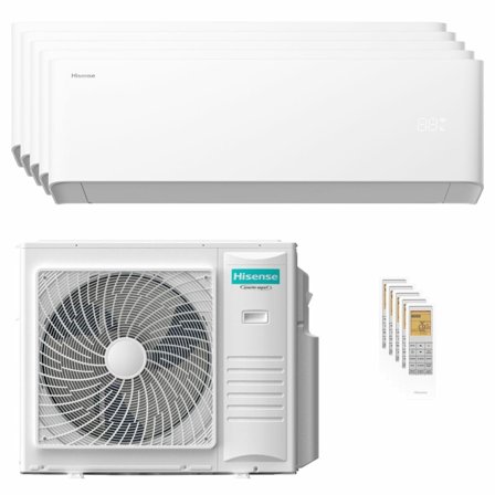 Condizionatore Hisense Uni HB penta split 7000+7000+7000+7000+7000 BTU inverter A++ wifi unità esterna 10 kW