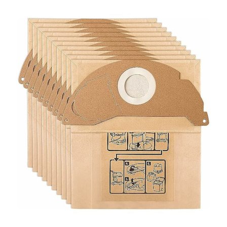 15 dammsugarpåsar för Karcher WD2 MV2 6.904-322.0 WD 2.200 W