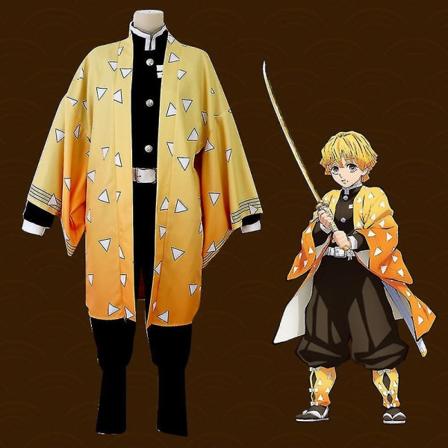 Anime Demon Slayer Lasten Asu - Poikien ja Tyttöjen Tanjirou Nezuko Zenitsu Giyuu Kochou Shinobu Esitys Kimono 4-5 Years Agatsuma Zenitsu