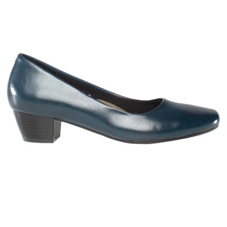 Boulevard Dam/Dam Low Heel Plain Court Shoes 8 UK Navy