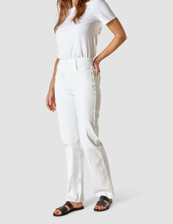 Shaping New Tomorrow - Dame - Jeans - White - Straight - Størrelse 30/32