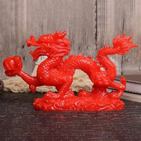 Good Lucky Dragon Statue Guld Dragon Statue Dyr Skulptur