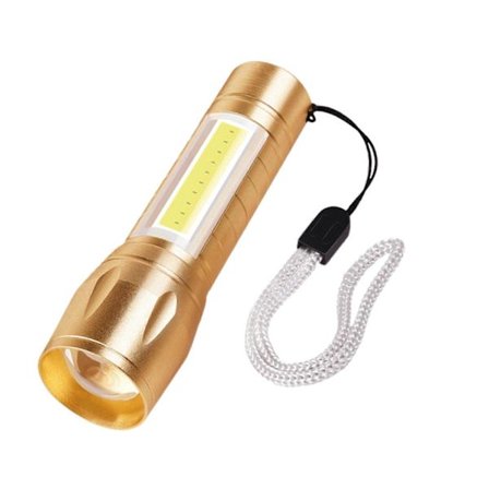 LED-ficklampa 1000 Lumen Super Ljus Ficklampa Zoombar Uppladdningsbar Ficklampa Med 3 Lägen Kraftfull Handhållen Ficklampa