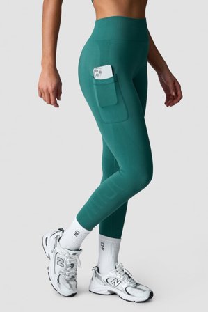 ICANIWILL - Define Seamless Pocket Tights Dusty Green - Träningstights - Dam - Träningskläder från ICIW