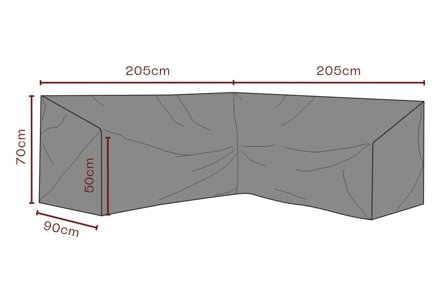 Brafab Andas Möbelskydd svart, till hörnsoffa, Utemöbler