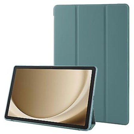Tri-fold Läderfodral för Samsung Galaxy Tab A9+ (Mörkgrön)